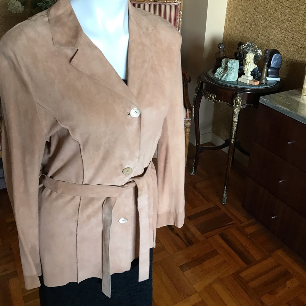 NWOT SANSONITE Soft suede BLAZER s44 Made in ITALY